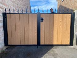 Swing light brown composite gate Gallery