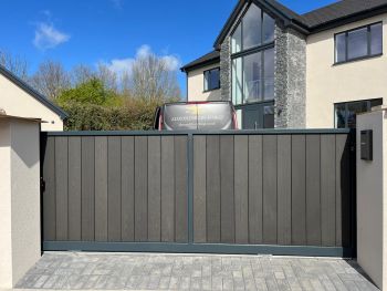 Sliding gate anthracite grey auto 1